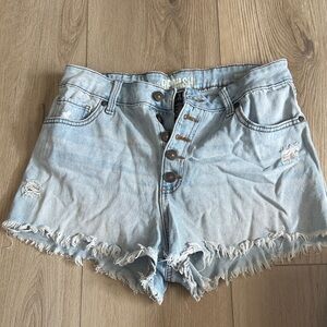 Rewash Light Blue Distressed Jean Shorts